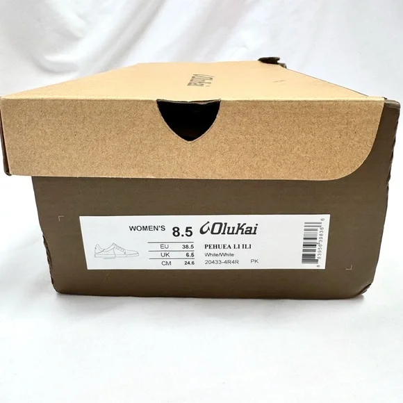 New OluKai Pehuea Li Ili Leather Women’s Slip On In Sneakers Shoes 8.5 White NIB - Picture 12 of 12